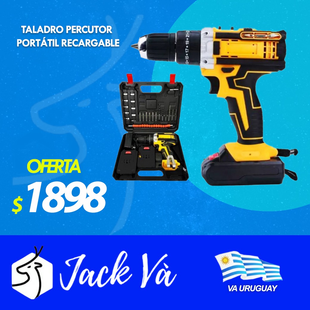 Taladro Percutor Portátil Recargable,Taladro Percutor - Herramientas